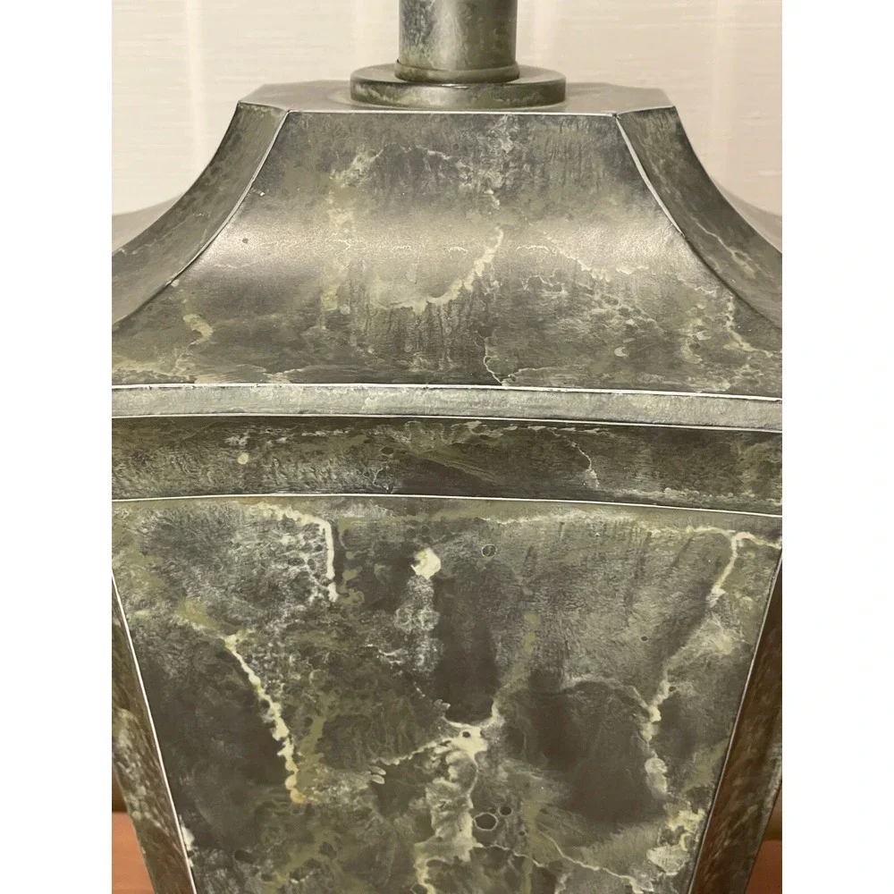Faux Marble Painted Metal Lamp Base 27